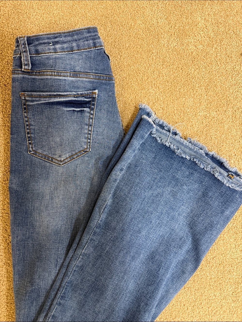 YMI Medium Blue Distressed Flare Jeans - Picture 4 of 4